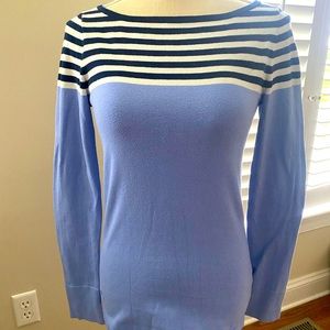 Lilly Pulitzer lavender and navy striped sweater- Size M